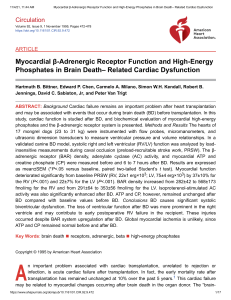Myocardial β-Adrenergic Receptor Function and High-Energy Phosphates in Brain Death– Related Cardiac Dysfunction