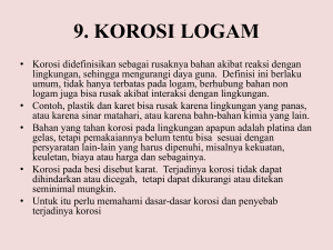 BKK BAB 9 KOROSI LOGAM