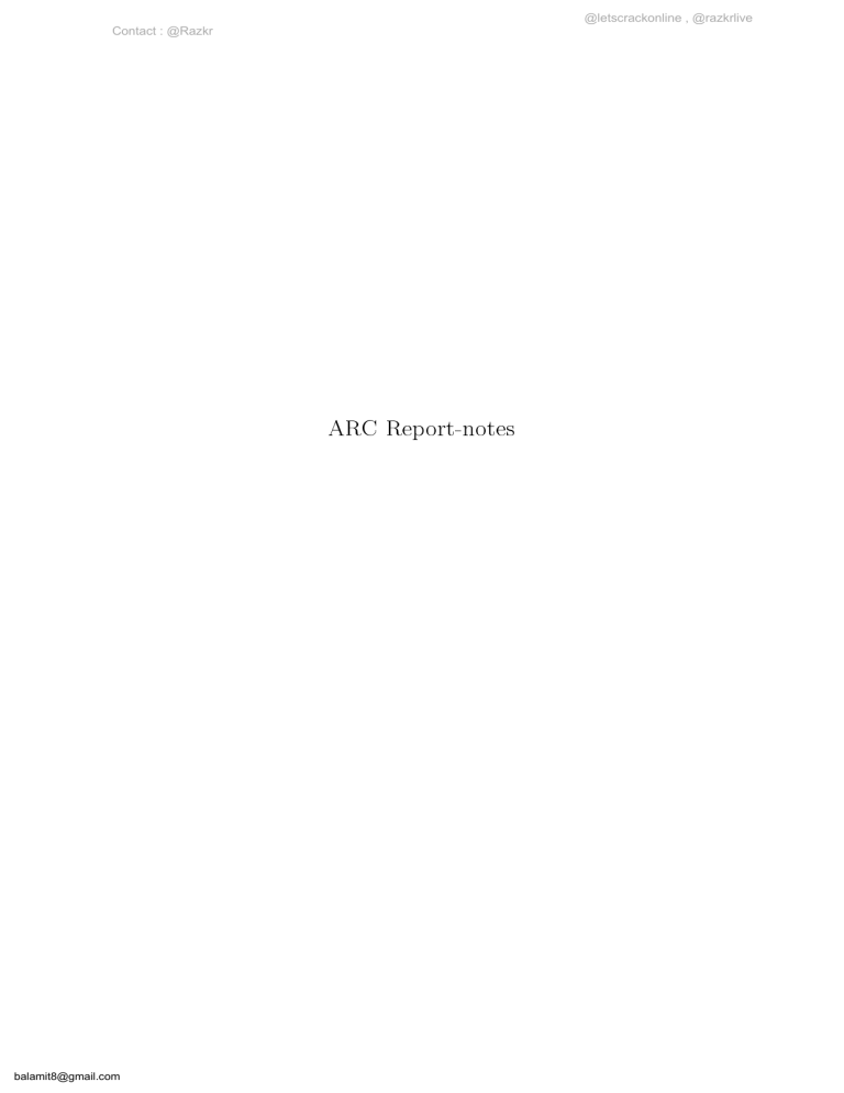 Vision ias 2nd ARC Summary