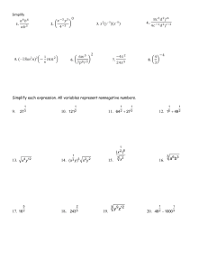 Integer and Rational exponents