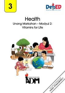 health 3 Q1 Mod2 Vitamins for Life FINAL07182020