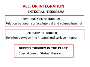 Vector Integration-Integral Theorems
