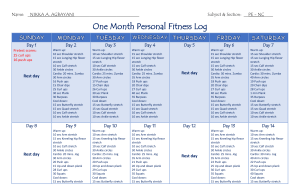 FITNESS LOG