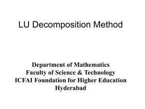 8-LU Decomposition Method
