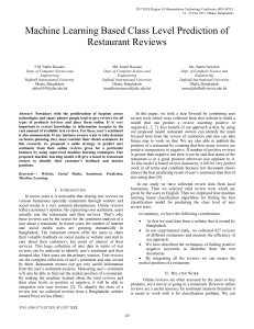 Restaurant Review Sentiment Analysis with Machine Learning