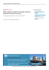 Radar signals modulation recognition based on bispectrum feature processing