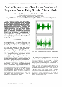 Crackle Detection in Respiratory Sounds using Gaussian Mixture Model