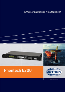Installation Manual Phontech 6200 Ver I