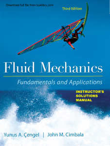 Solutions Manual Fluid Mechanics Fundame