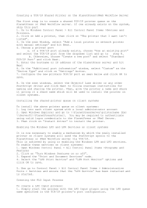 TCP/IP Shared Printer Setup on PlanetPress/PReS Server