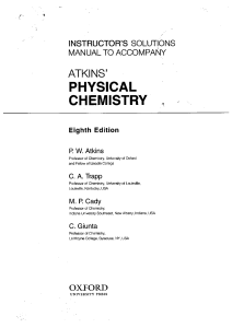 Solutions manual Atkins Physical Chemistry 8va Ed