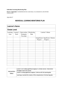 Individual-Learning-Monitoring-Plan