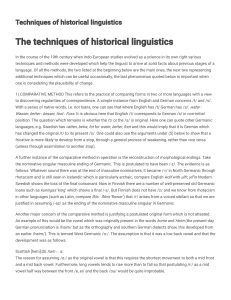 Techniques of historical linguistics