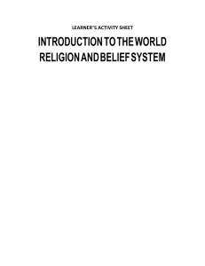 LAS- WORLD RELIGION