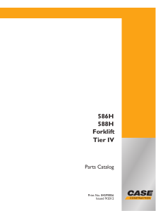 Case 586H, 588H Forklift Truck Parts Catalog