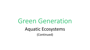 Green Generation Aquatic Ecosystems