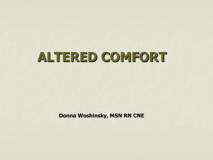 Altered comfort HANDOUT 2021