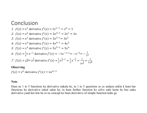 Calculus Derivatives: Simple Functions & Examples