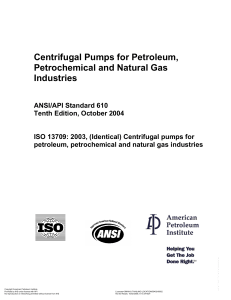 api std 610 centrifugal pumps