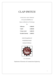 CLAP SWITCH A mini project report submit