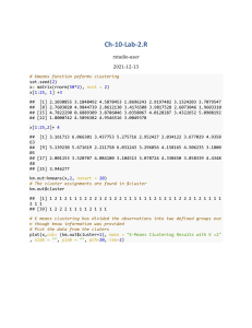 R Script: K-Means & Hierarchical Clustering