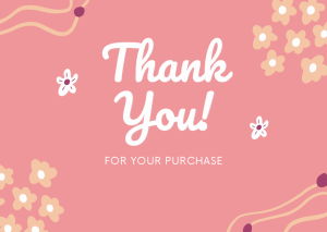 Thank You Purchase Product Postcard