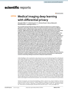 Medical Imaging Deep Learning with Differential Privacy