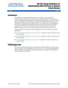 LVDS Interface Design in Cyclone FPGAs