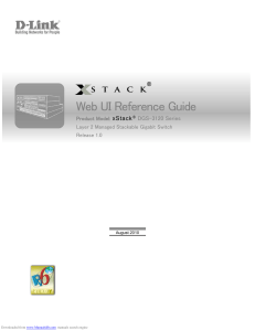 D-Link xStack DGS-3120 Web UI Reference Guide