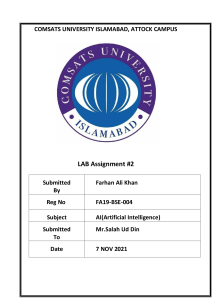 AI-LAB-Assignment 2-Farhan Ali Khan