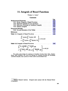 15 - Integrals of Bessel Functions