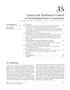 Linear and Nonlinear control of Switching Power Converters