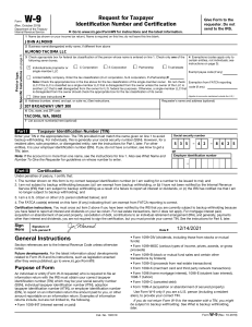 Form W-9 ALMOND TACOMA