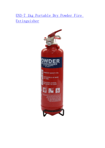 EN3-7 1kg Portable Dry Powder Fire Extinguisher