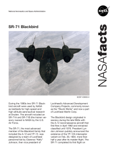 SR-71 Blackbird NASA facts