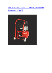 BM-16LF-2HP DIRECT DRIVEN PORTABLE AIR COMPRESSOR