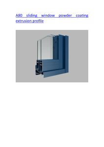 A80 sliding window powder coating extrusion profile