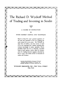 Wyckoff Method: Stock Trading & Investing Course