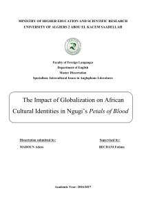 The Impact of Globalization on African Cultural Identities