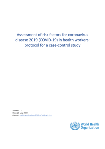 COVID-19 Risk Factors in Health Workers: Case-Control Study Protocol