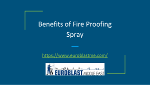 Benefits of Fire Proofing Spray
