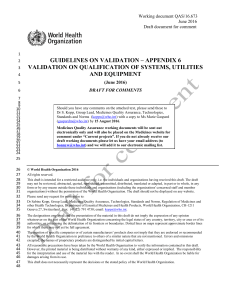 Guidelines validation qualification systems-utilities-equipment QAS16-673 (2)