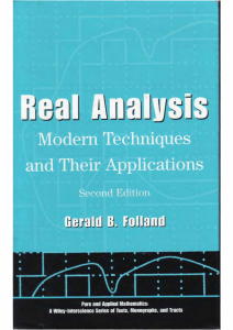 Real Analysis: Modern Techniques & Applications Textbook