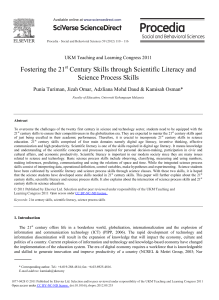 Fostering 21st century skilla in science Education