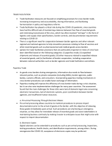 TRADE FACILITATION