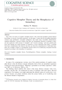 Cognitive method theory and the metaphysics of immediacy 