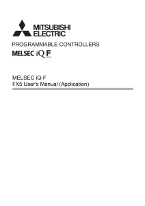 MITSUBISHI manual plc fx5 application