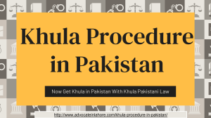Khula Pakistan Family Law - Perform Khula Procedure in Pakistan 2022 