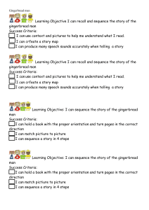 learning objectives gingberbread man