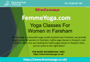 Yoga Classes For Women in Fareham